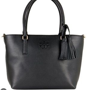 Tory Burch Black Thea Leather Tote / Shoulder Bag Like New